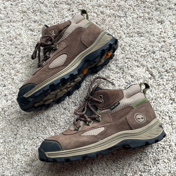 Timberland Other - TIMBERLAND Hiking Boot Gore-Tex Brown Leather Lace-up Waterproof Size 3.5 Big